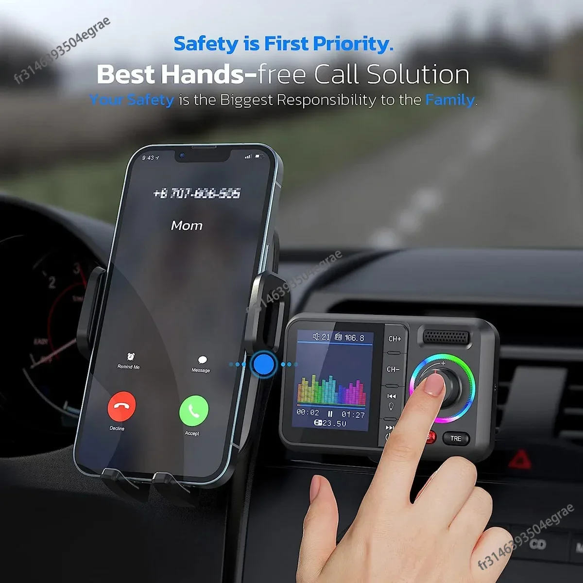 Photograph Mp3 - Wireless FM Transmitter with Big Color