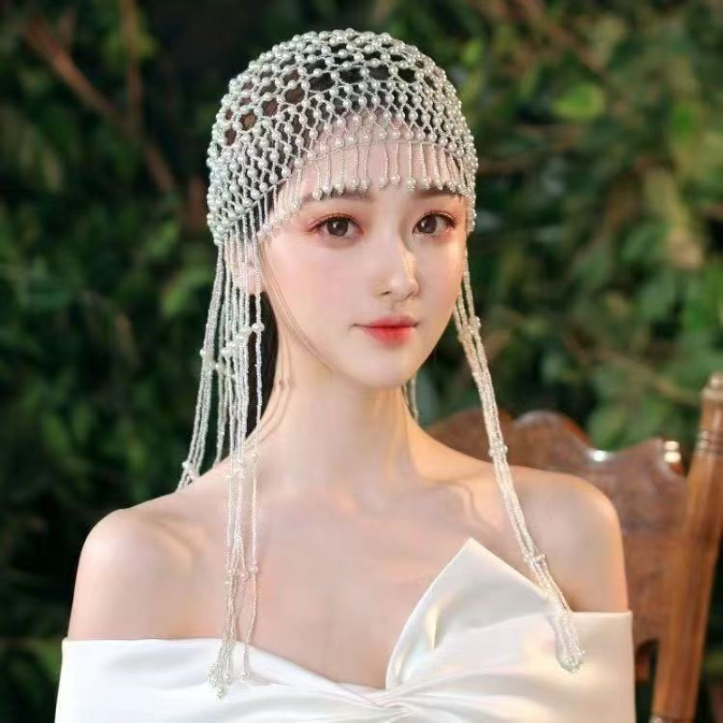 Vintage Handmade Beaded Pearl  - Photography Wedding ulasan dan harga