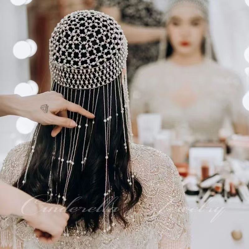 Vintage Handmade Beaded Pearl  - Photography Wedding ulasan dan harga