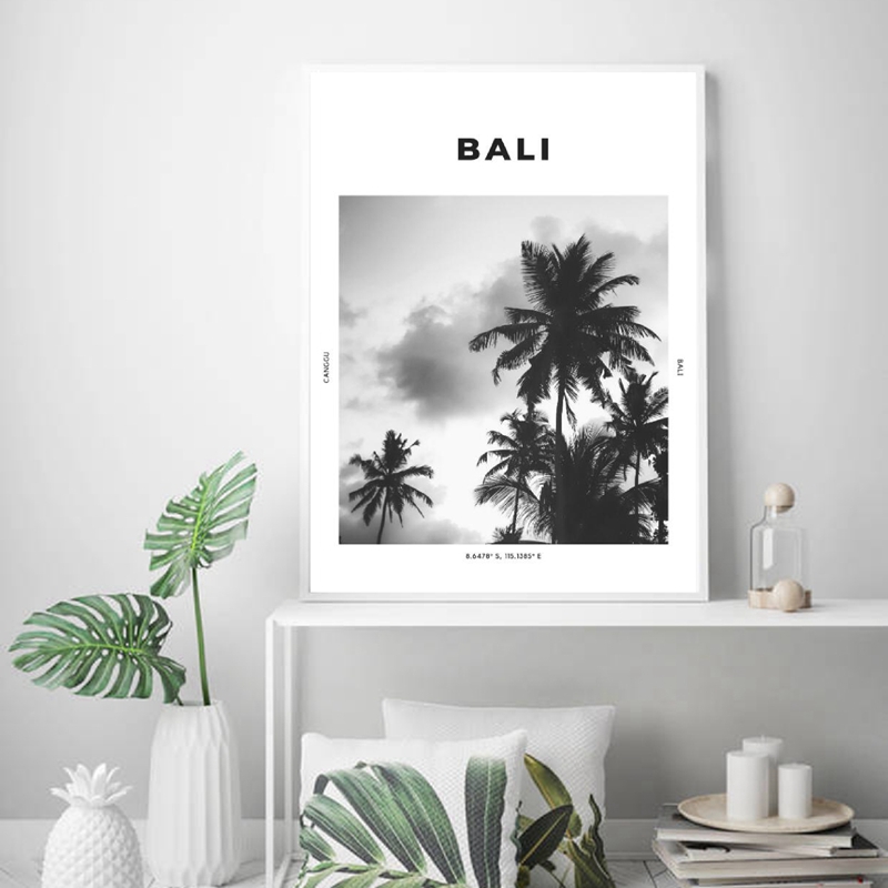 Bali Travel Print Black White  - Photography Bali ulasan dan harga