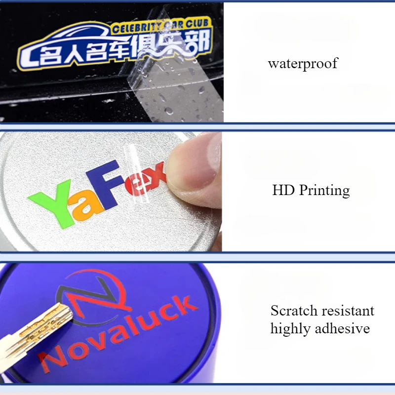 100PCS 3D Name Sticker Any Siz - Photography Logo ulasan dan harga