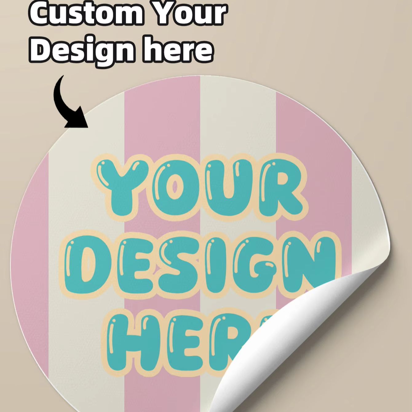 1/60/120pcs Custom Round Stick - Photography Logo ulasan dan harga