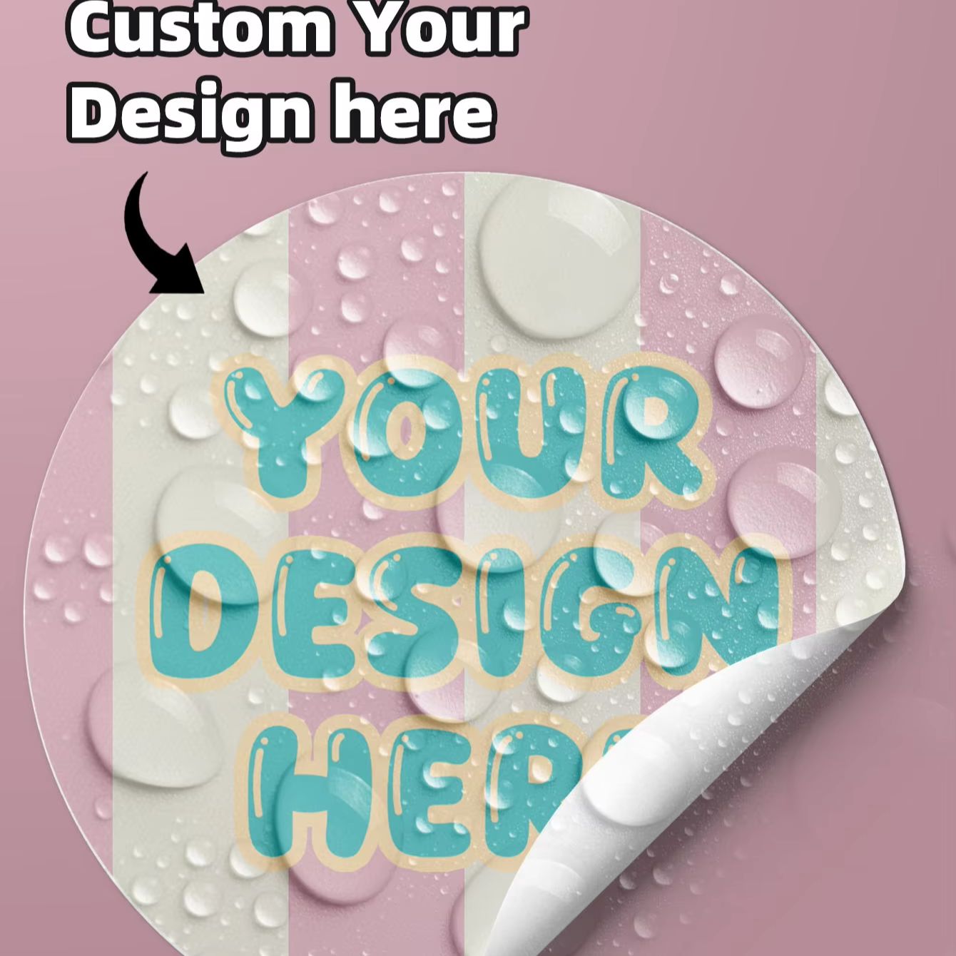 1/60/120pcs Custom Round Stick - Photography Logo ulasan dan harga