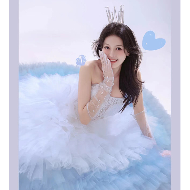 Sweet Princess Style Blue Stra - Photography Wedding ulasan dan harga