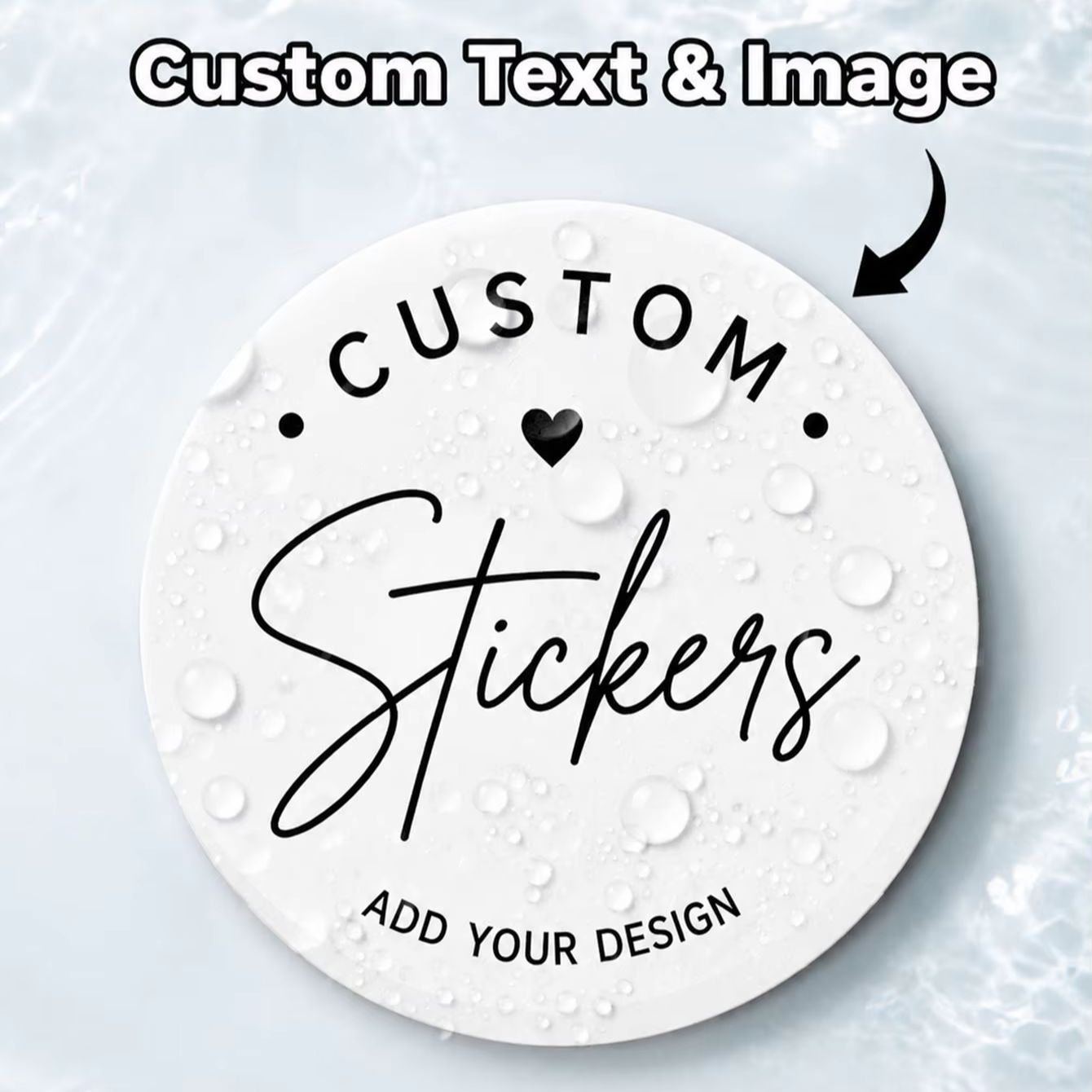 1/50/100PCS Custom Round Water - Photography Logo ulasan dan harga