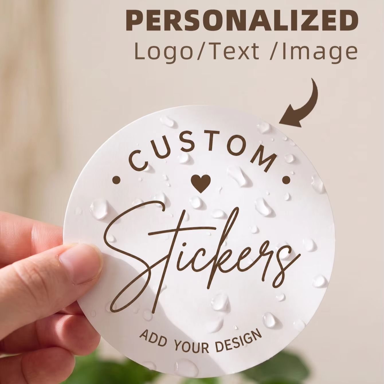 1/50/100PCS Custom Round Water - Photography Logo ulasan dan harga