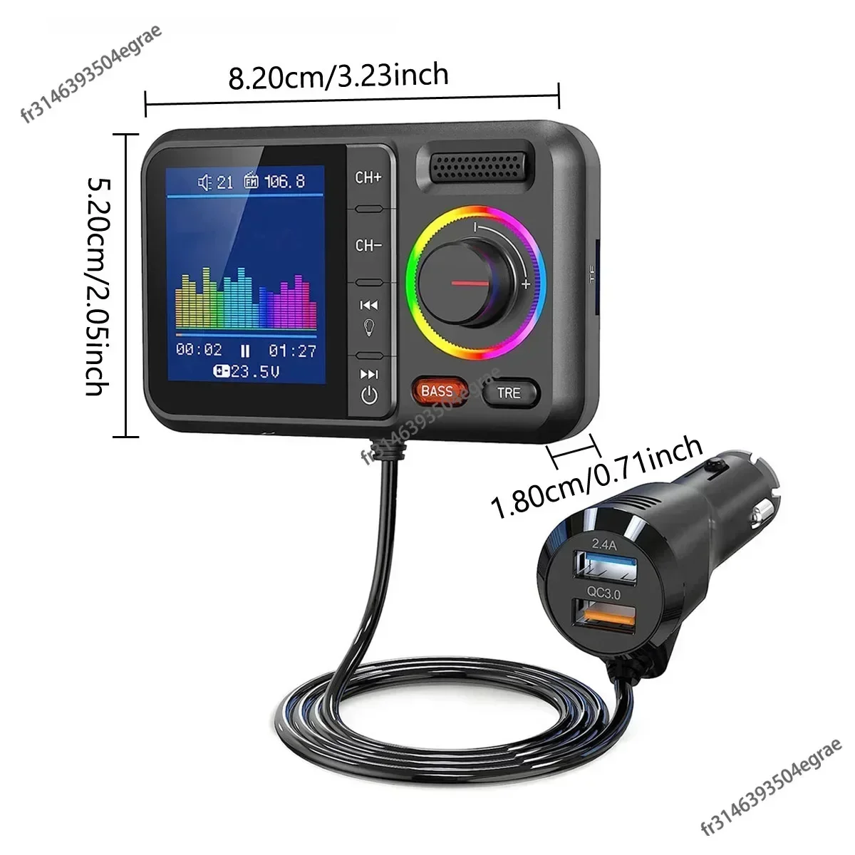 Wireless FM Transmitter with B - Photograph Mp3 ulasan dan harga