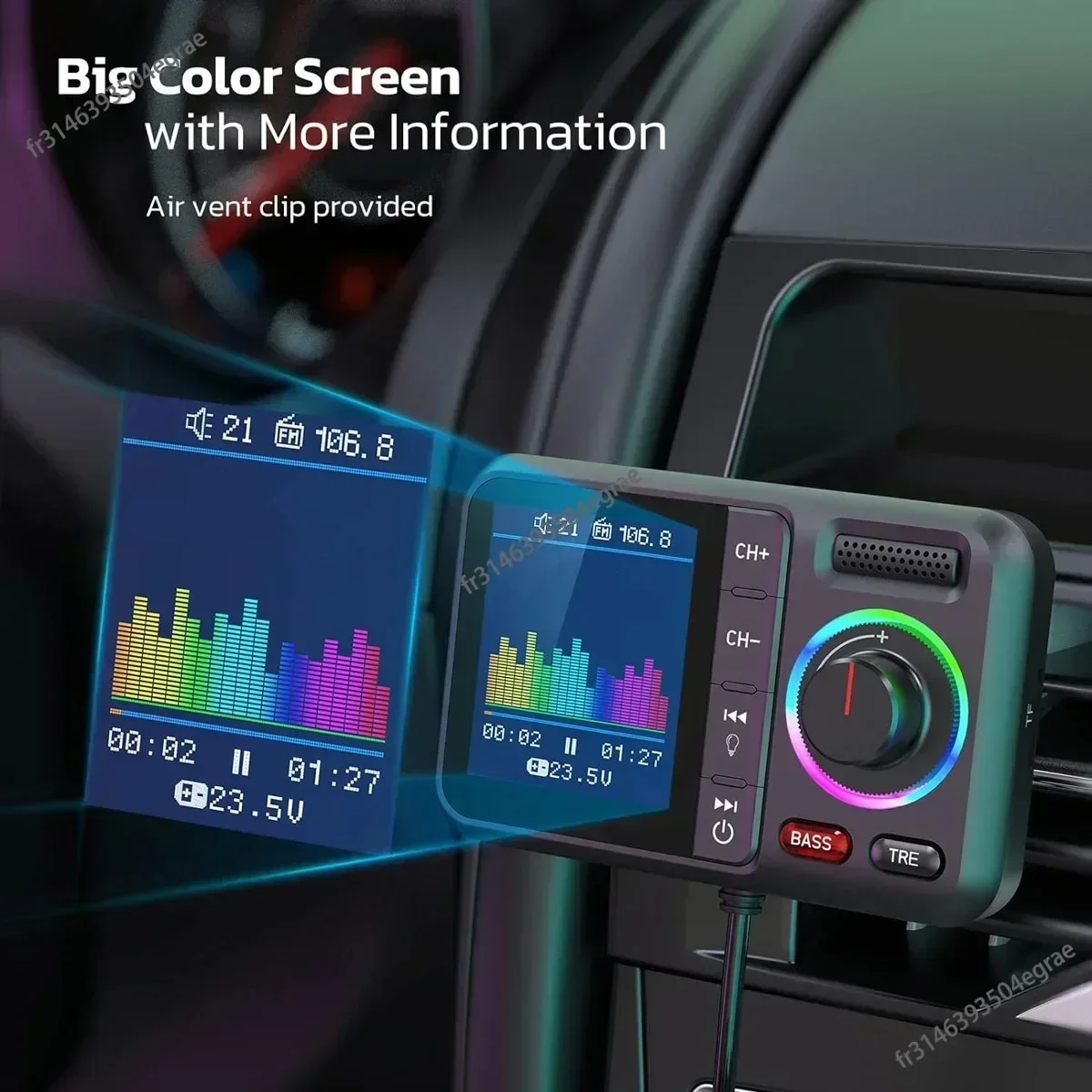 Wireless FM Transmitter with B - Photograph Mp3 ulasan dan harga